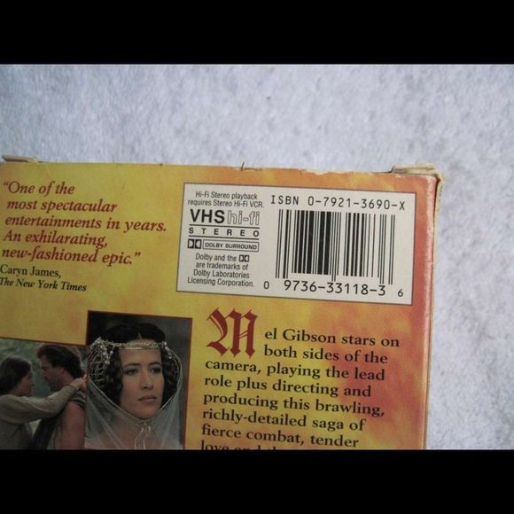 Braveheart Mel Gibson Scots 1995 Paramount 2 VHS Cassette Tape Set Bundle for $2 - Picture 3 of 5